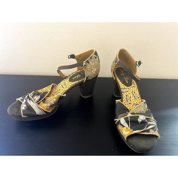 Ruby Shoo Xanthe Peeptoe Heels Retro 1960s Heels 7 - Picture 8 of 12